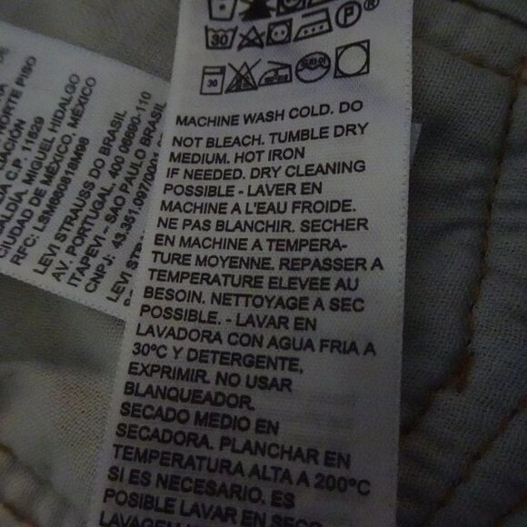 Levi's 501 Jeans Men's Size 34x32 Blue Denim Cotton Distressed Button Fly - Picture 11 of 11